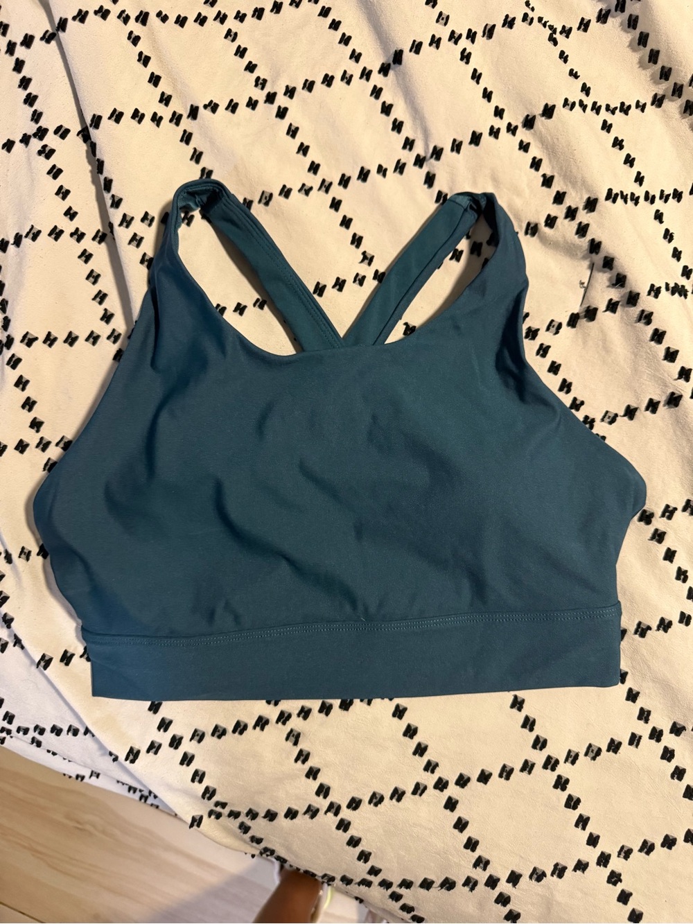 Fabletics Teal Cross-Back Sports Bra NWOT